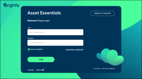 Brightly Brand login page