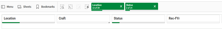 Filters tab showing location and other filters