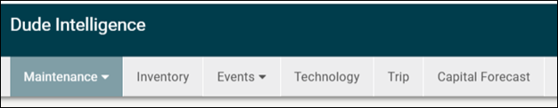 Dude Intelligence Maintenance tab