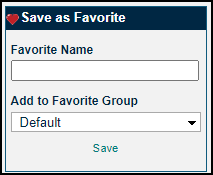 Save as Favourite page